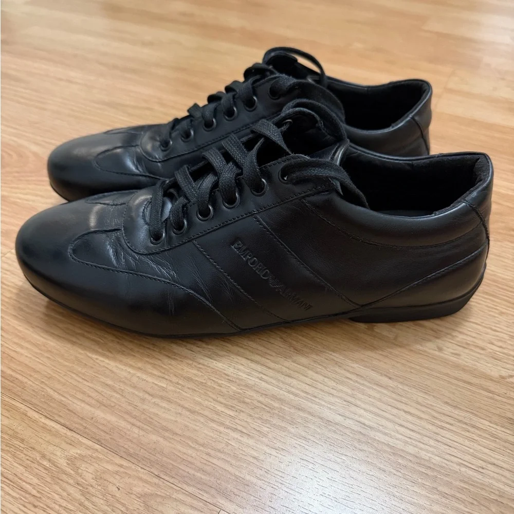 Emporio Armani Men's Black Laced Shoes Size 8 - Picture 8 of 11